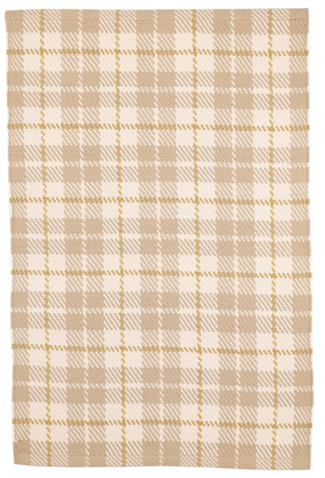 Lakeville Plaid Khaki Handwoven Indoor/Outdoor Rug Rug By Annie Selke