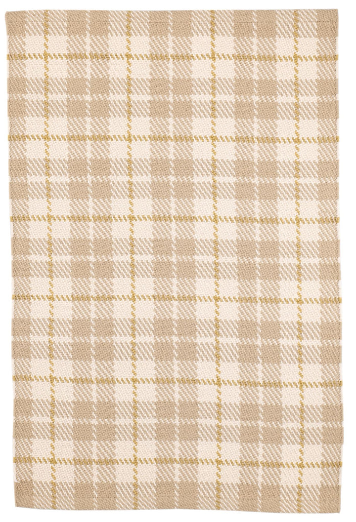 Lakeville Plaid Khaki Handwoven Indoor/Outdoor Rug Rug By Annie Selke