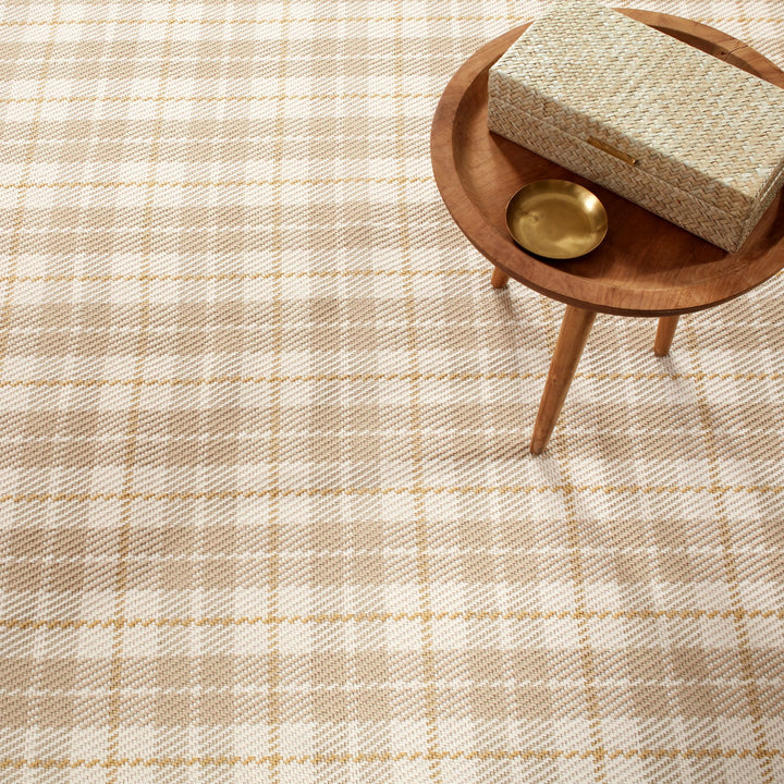 Lakeville Plaid Khaki Handwoven Indoor/Outdoor Rug Rug By Annie Selke