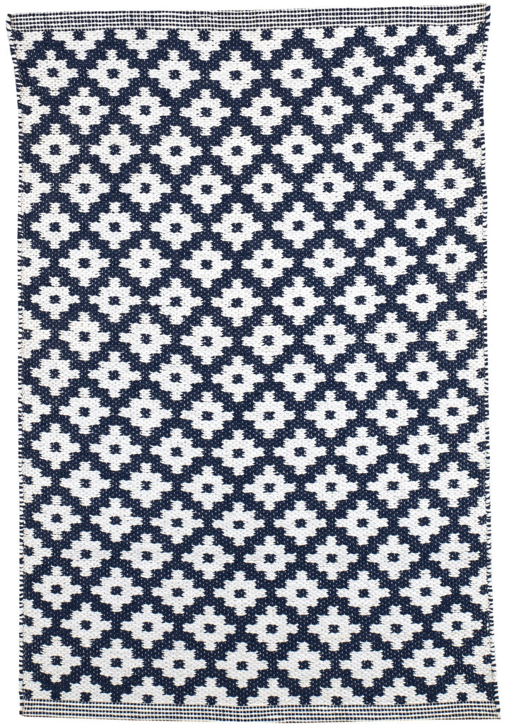 Samode Navy Handwoven Indoor/Outdoor Rug Rug By Annie Selke