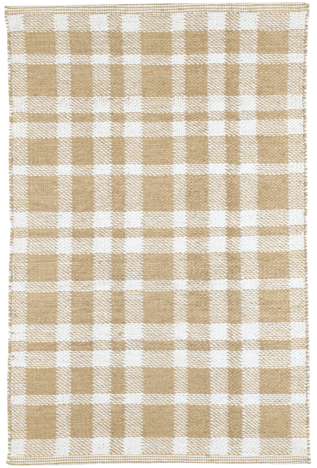 Tattersall Khaki Handwoven Indoor/Outdoor Rug Rug By Annie Selke