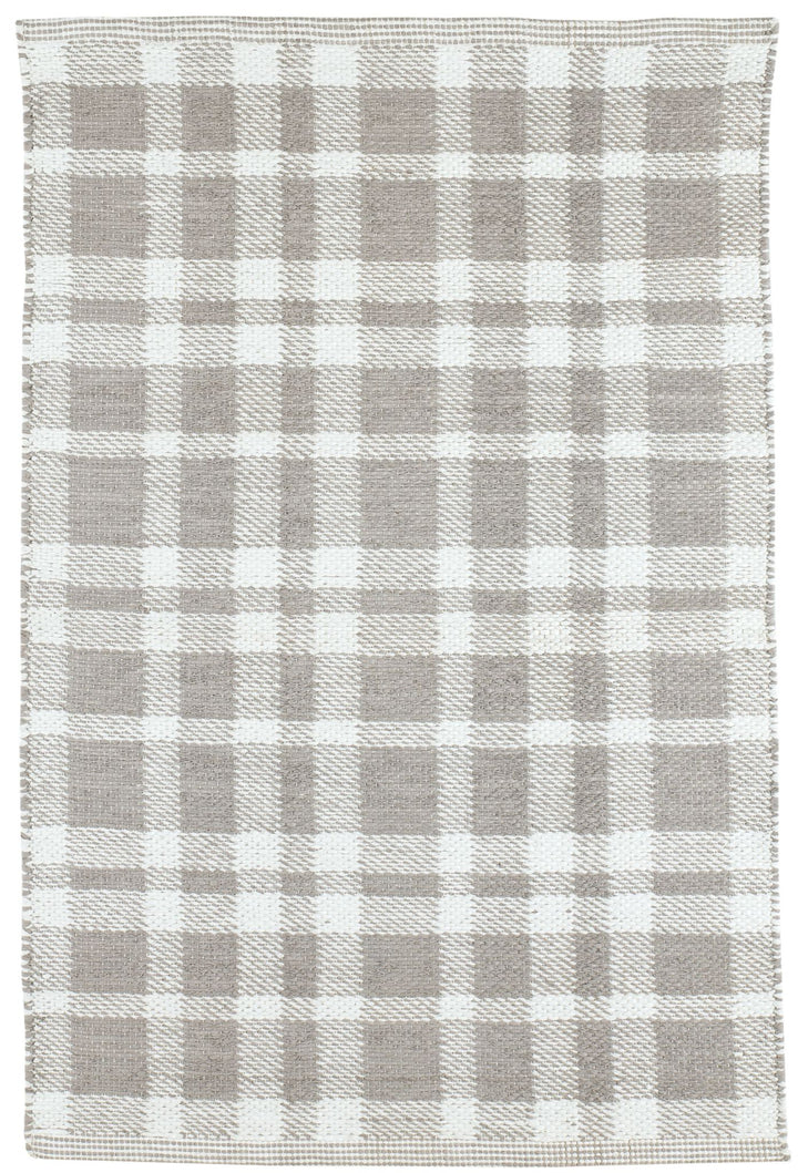 Tattersall Grey Handwoven Indoor/Outdoor Rug Rug By Annie Selke