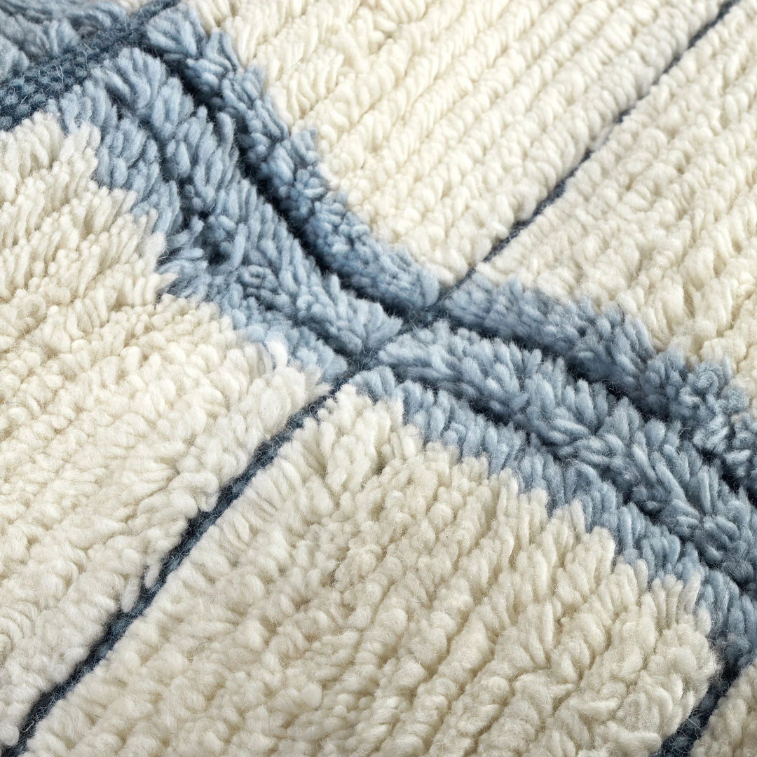 Tory Pewter Blue Hand Knotted Wool Rug Rug By Annie Selke