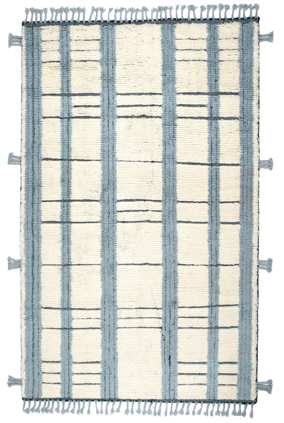 Tory Pewter Blue Hand Knotted Wool Rug Rug By Annie Selke