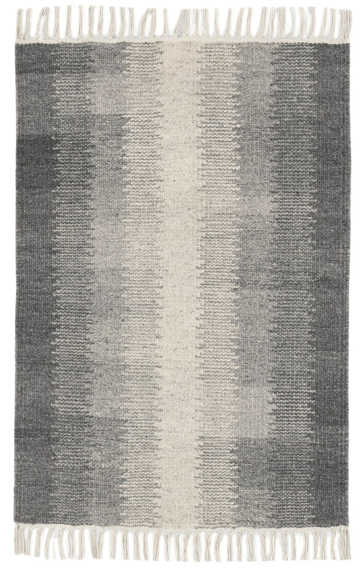 Ronan Ikat Grey Handwoven Wool Rug Rug By Annie Selke