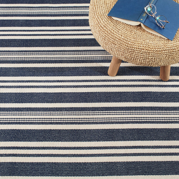 Irving Stripe Ivory Handwoven Cotton Rug Rug By Annie Selke