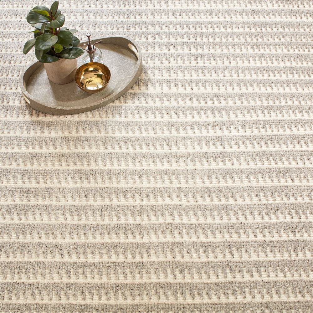 Whitby Grey Hand Knotted Wool Rug Rug By Annie Selke