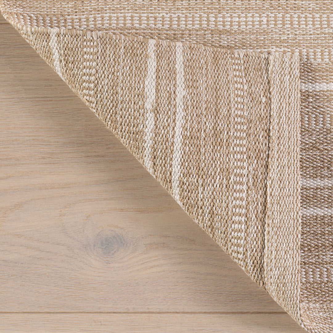 Skipper Stripe Khaki Handwoven Indoor/Outdoor Rug Rug By Annie Selke