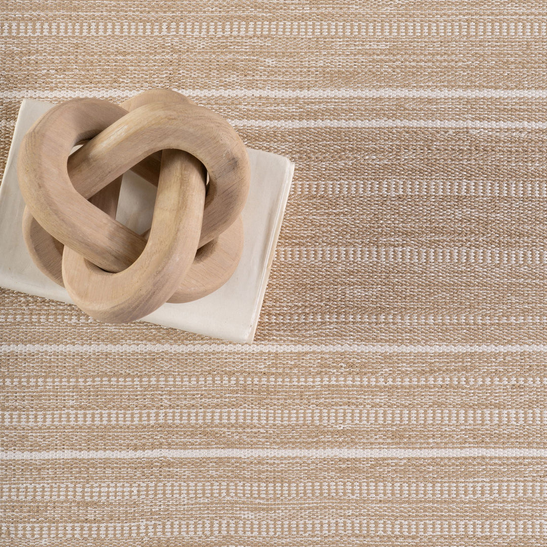 Skipper Stripe Khaki Handwoven Indoor/Outdoor Rug Rug By Annie Selke