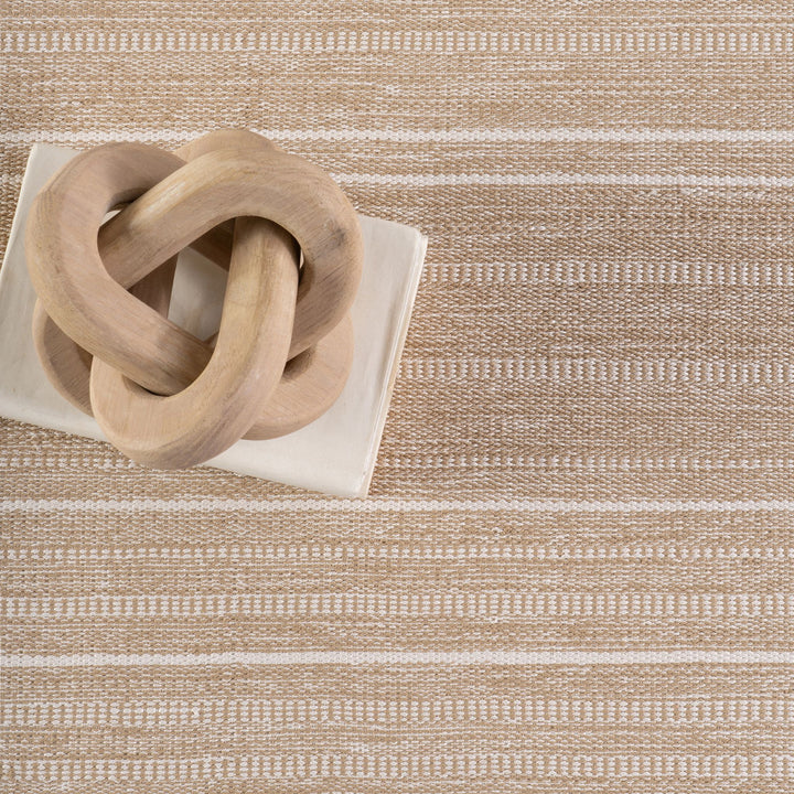 Skipper Stripe Khaki Handwoven Indoor/Outdoor Rug Rug By Annie Selke