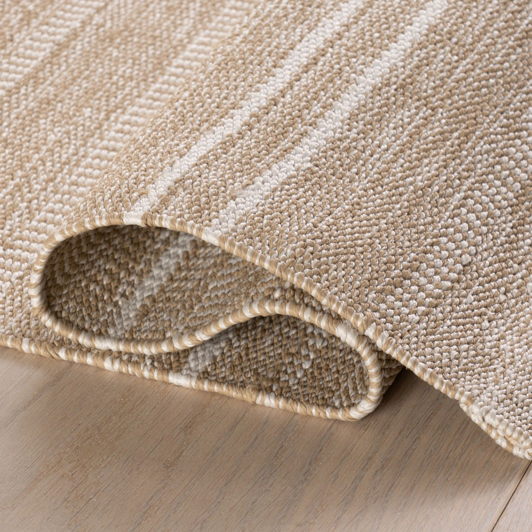 Skipper Stripe Khaki Handwoven Indoor/Outdoor Rug Rug By Annie Selke