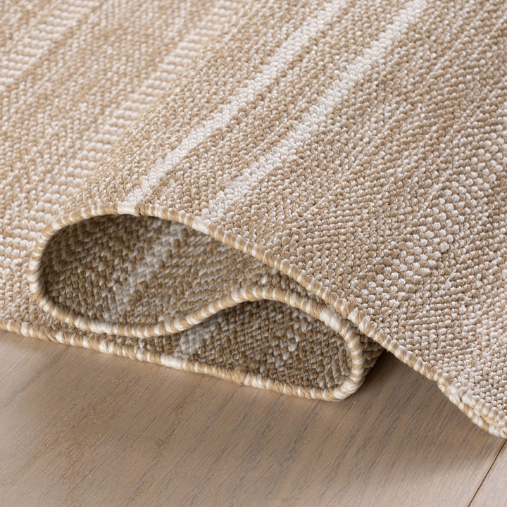 Skipper Stripe Khaki Handwoven Indoor/Outdoor Rug Rug By Annie Selke