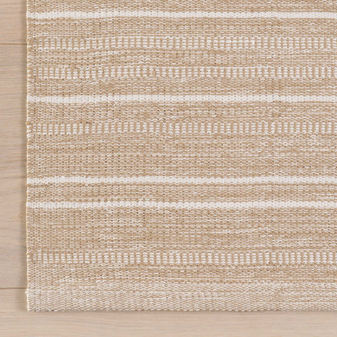 Skipper Stripe Khaki Handwoven Indoor/Outdoor Rug Rug By Annie Selke