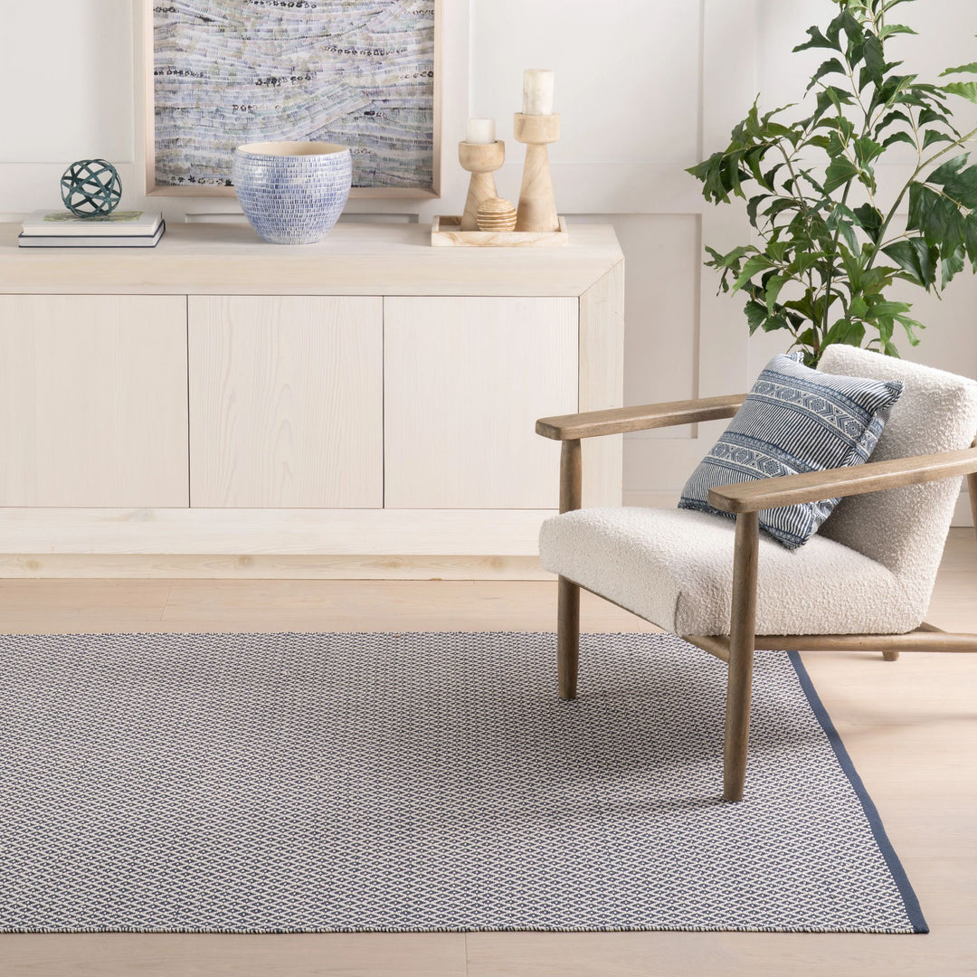 Riviera Navy Handwoven Indoor/Outdoor Rug Rug By Annie Selke