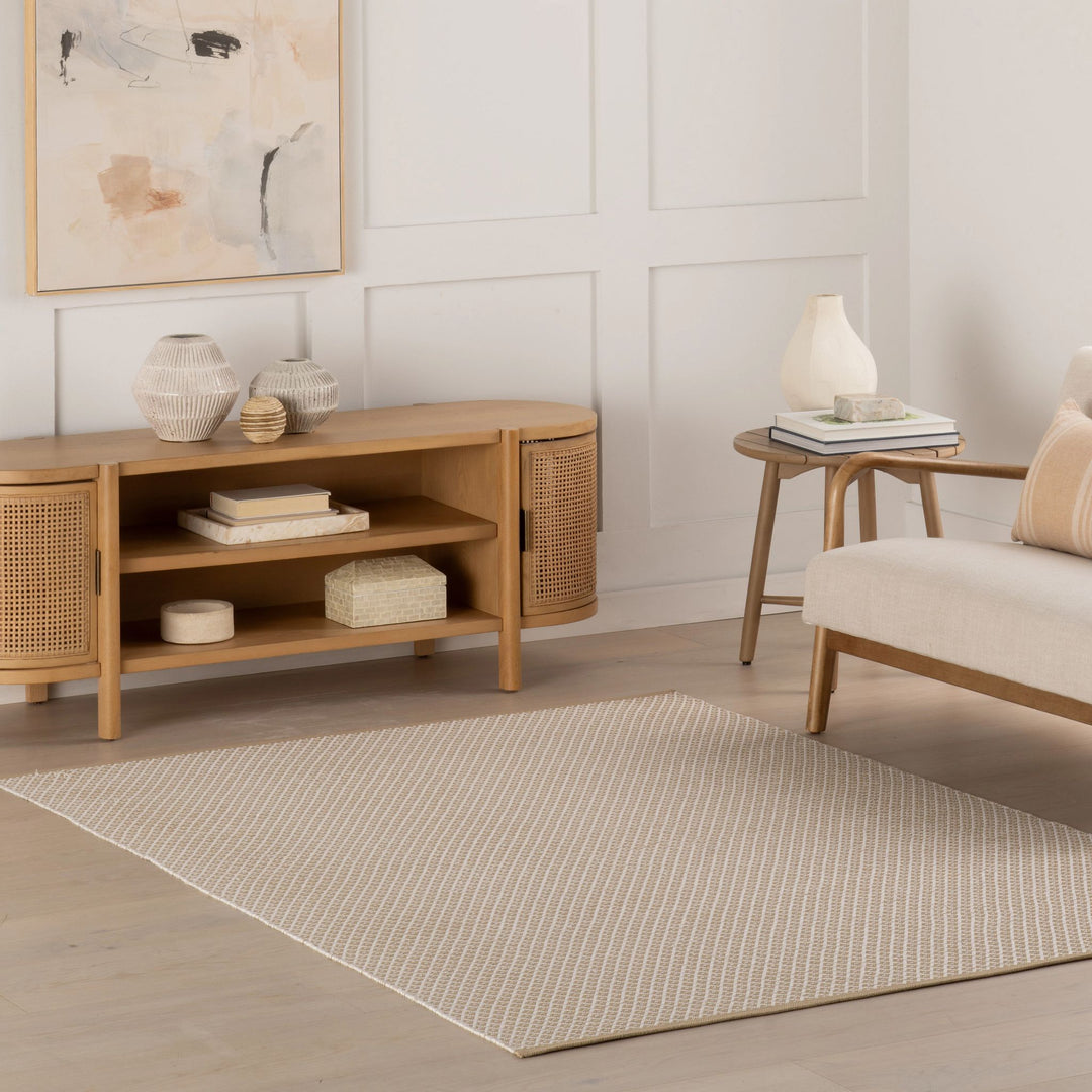 Riviera Khaki Handwoven Indoor/Outdoor Rug Rug By Annie Selke
