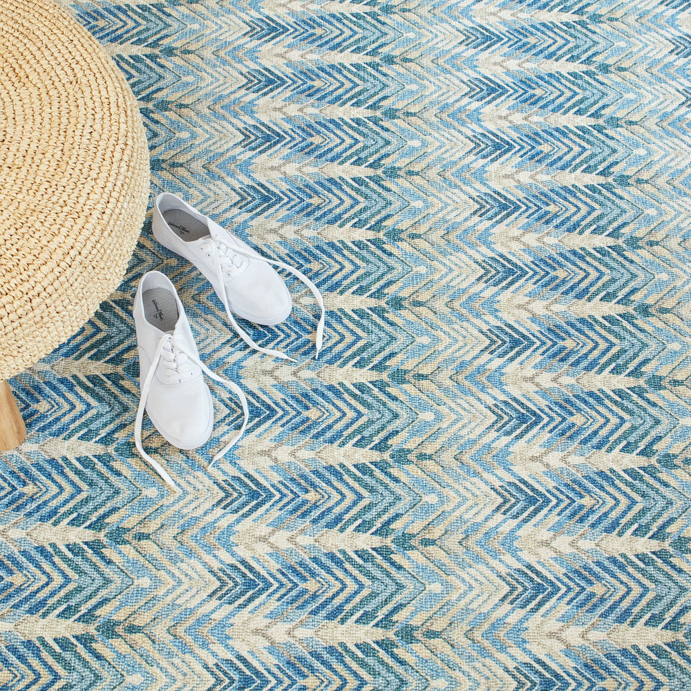 Seneca Blue Machine Washable Rug Rug By Annie Selke