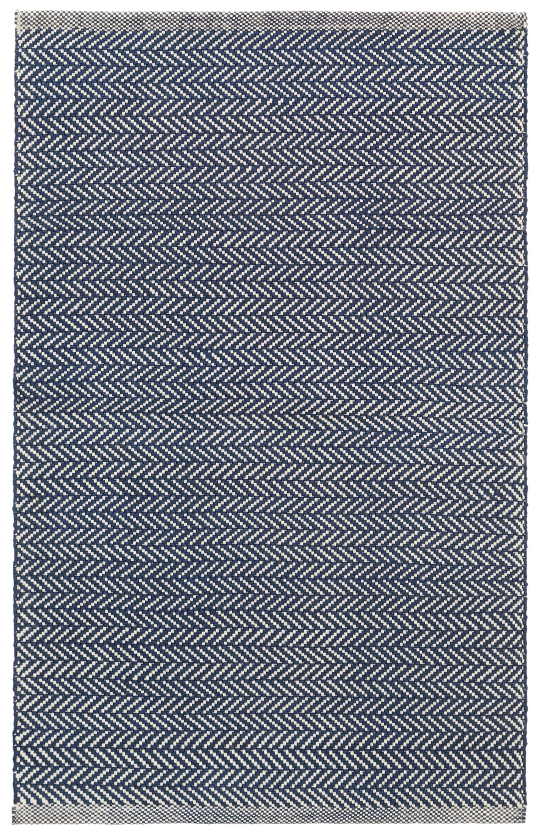 Herringbone Navy/Ivory Handwoven Indoor/Outdoor Rug Rug By Annie Selke