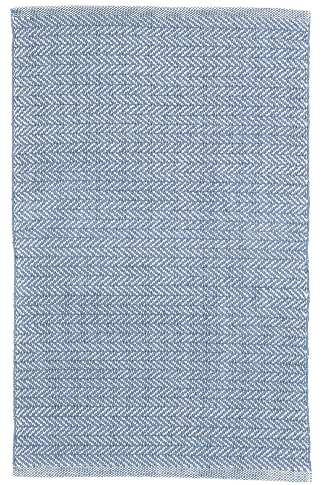 Herringbone Denim/Ivory Handwoven Indoor/Outdoor Rug Rug By Annie Selke