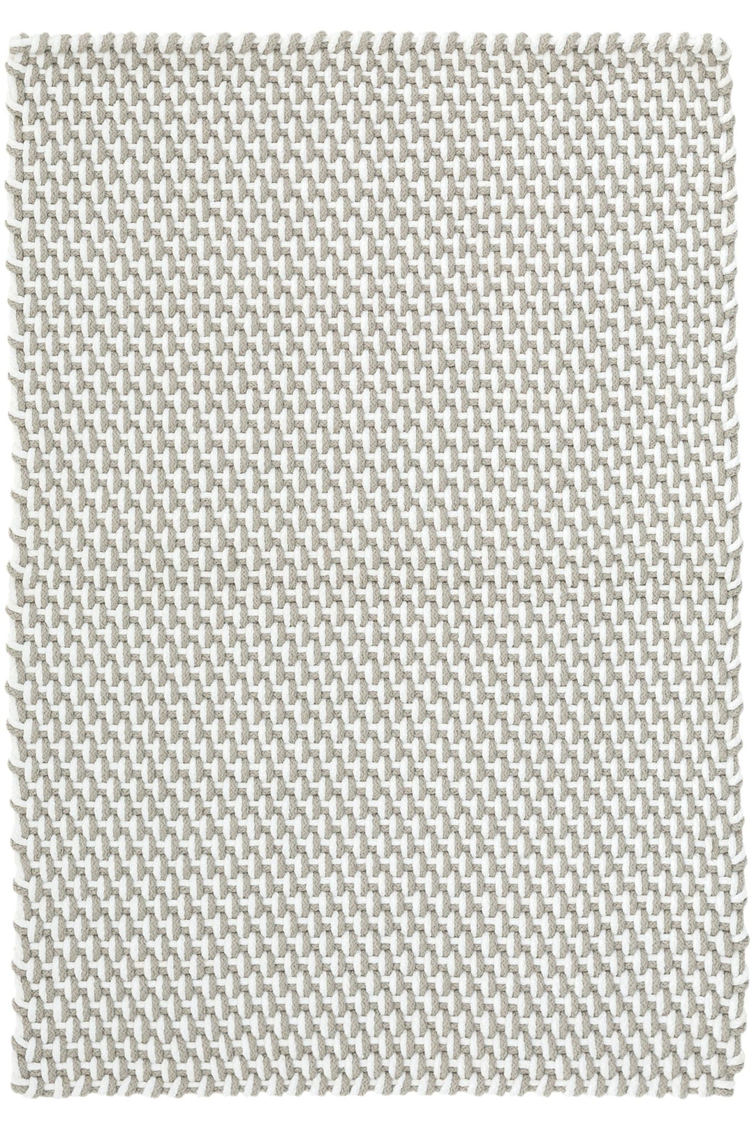 Two-Tone Rope Platinum/White Handwoven Indoor/Outdoor Rug Rug By Annie Selke