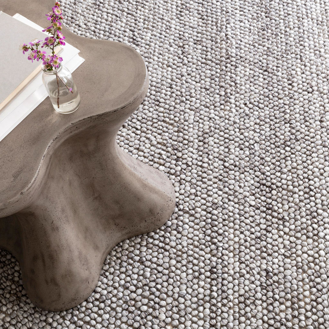 Niels Grey Handwoven Wool/Viscose Rug Rug By Annie Selke