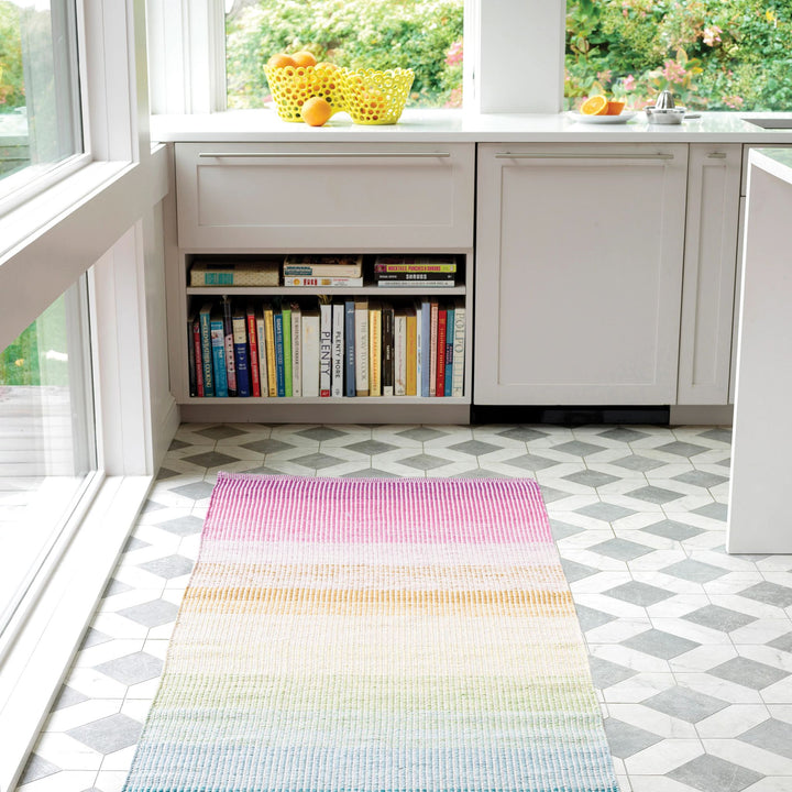Watercolor Horizon Handwoven Cotton Rug Rug By Annie Selke