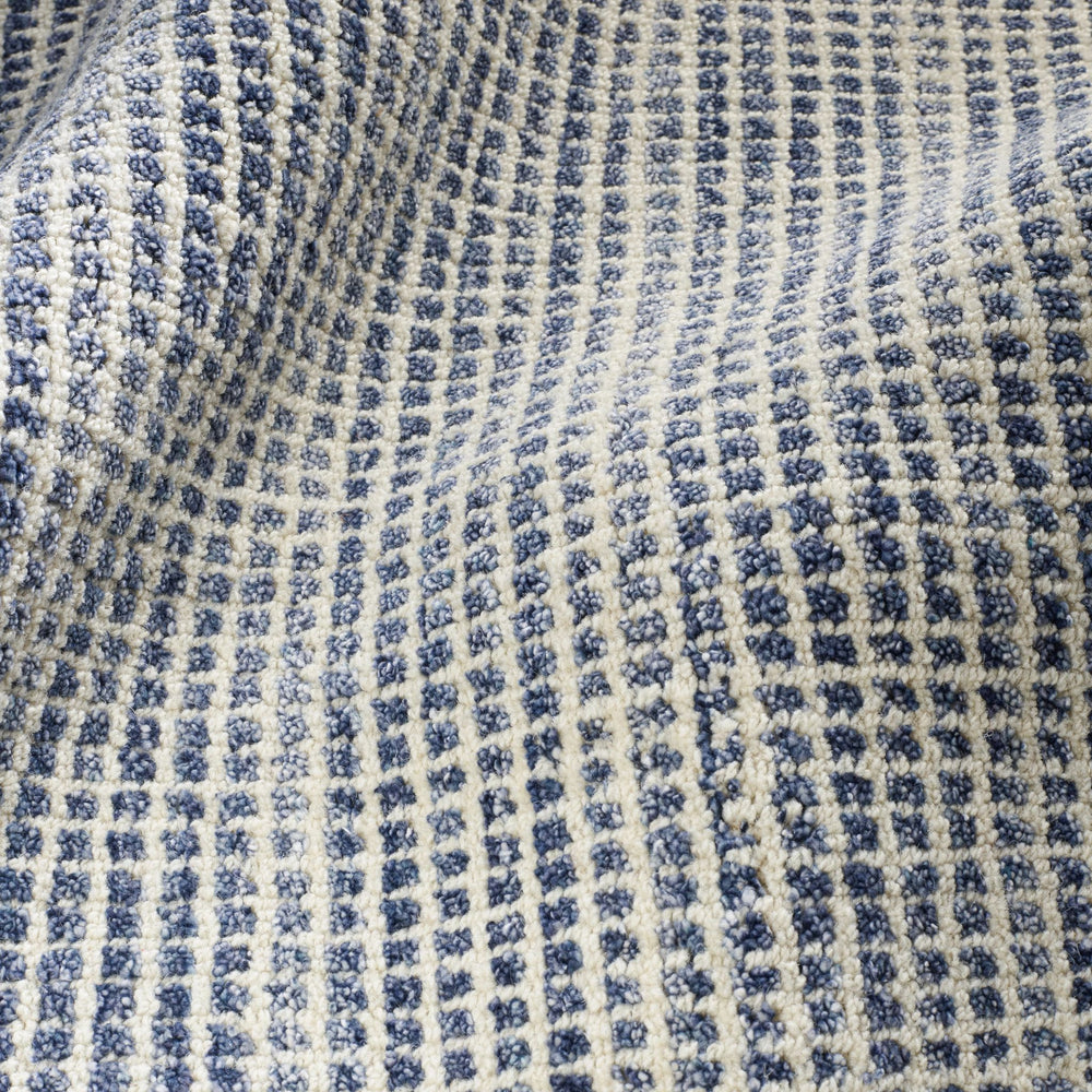 Homer Blue Hand Loom Knotted Wool/Viscose Rug Rug By Annie Selke