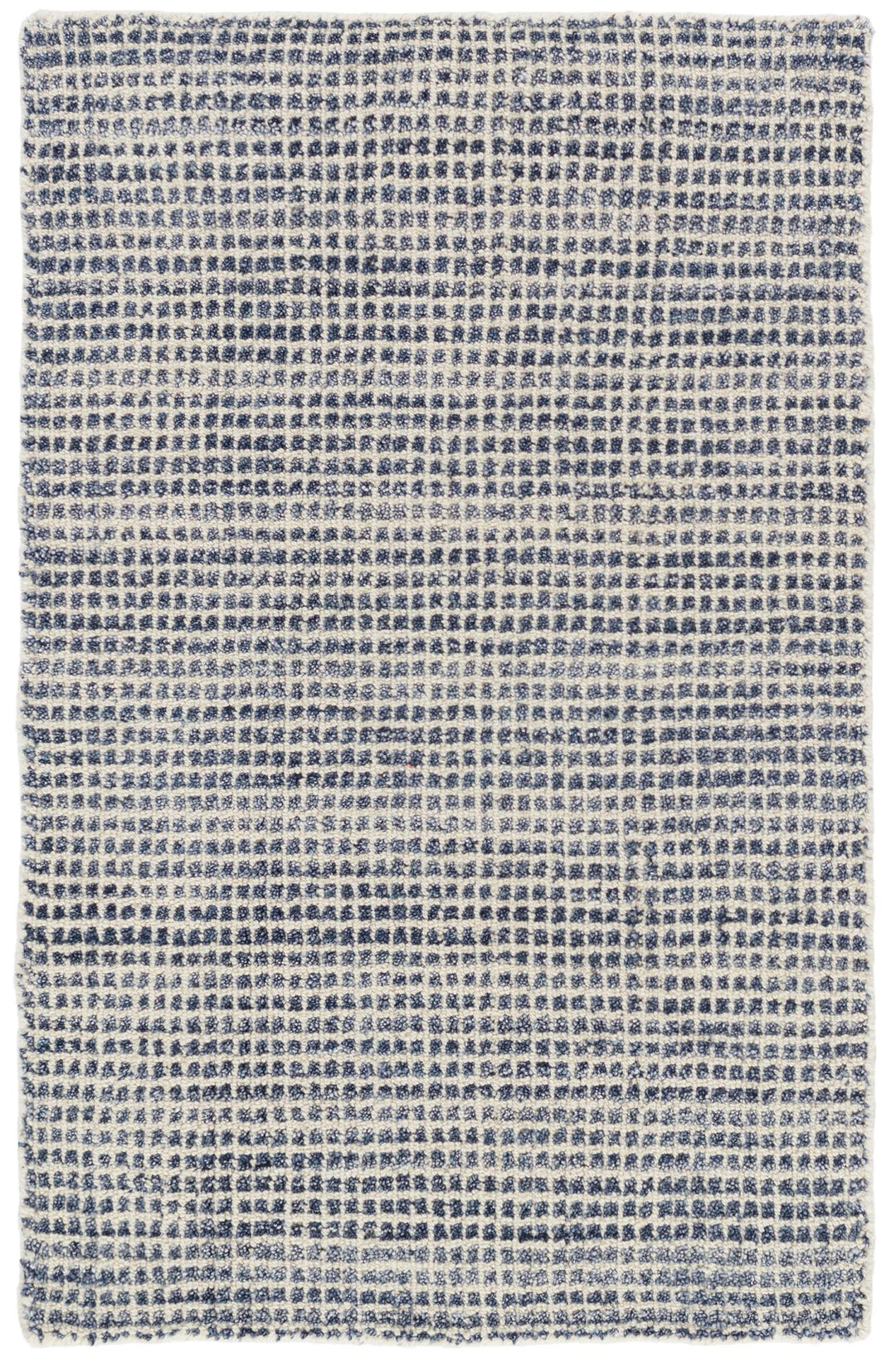 Homer Blue Hand Loom Knotted Wool/Viscose Rug Rug By Annie Selke