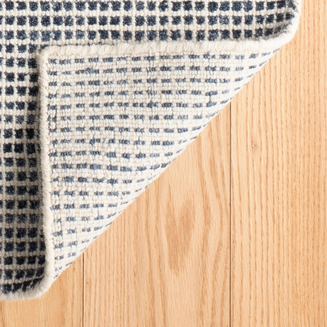 Homer Blue Hand Loom Knotted Wool/Viscose Rug Rug By Annie Selke