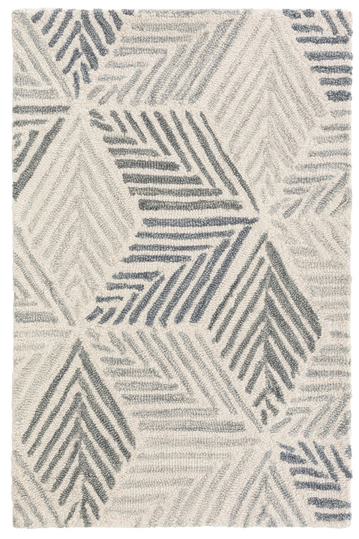 Karari Blue Hand Hooked Wool Rug Rug By Annie Selke