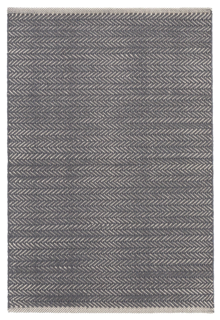 Herringbone Shale Handwoven Cotton Rug Rug By Annie Selke