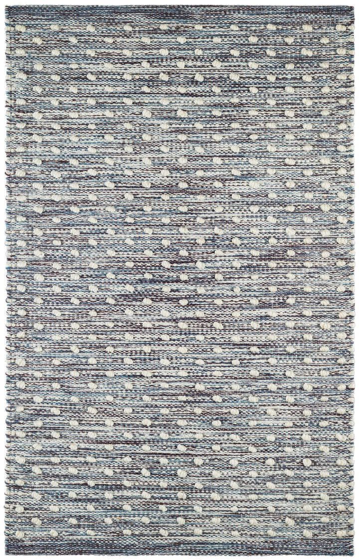 Hobnail Blue Handwoven Performance Rug Rug By Annie Selke
