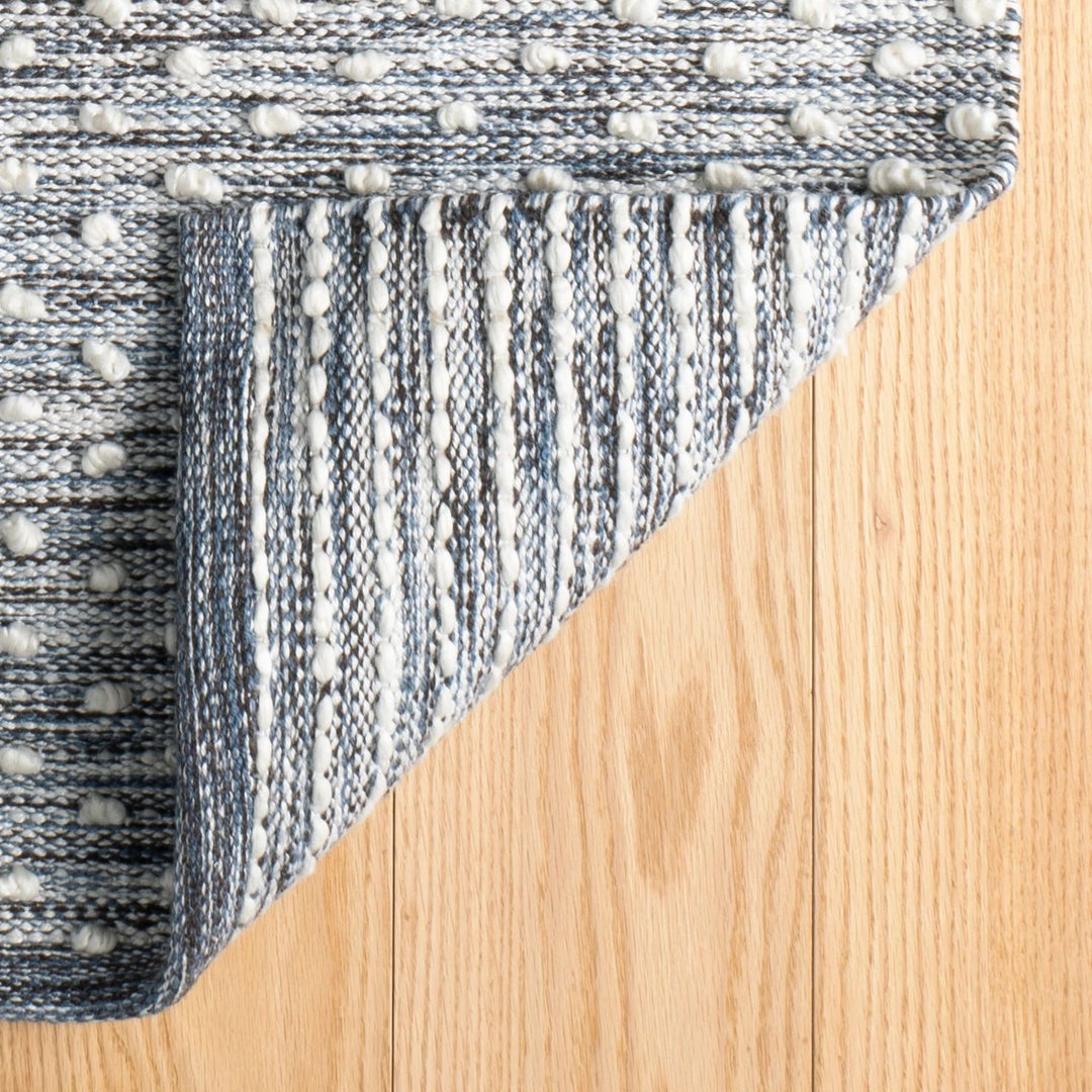 Hobnail Blue Handwoven Performance Rug Rug By Annie Selke