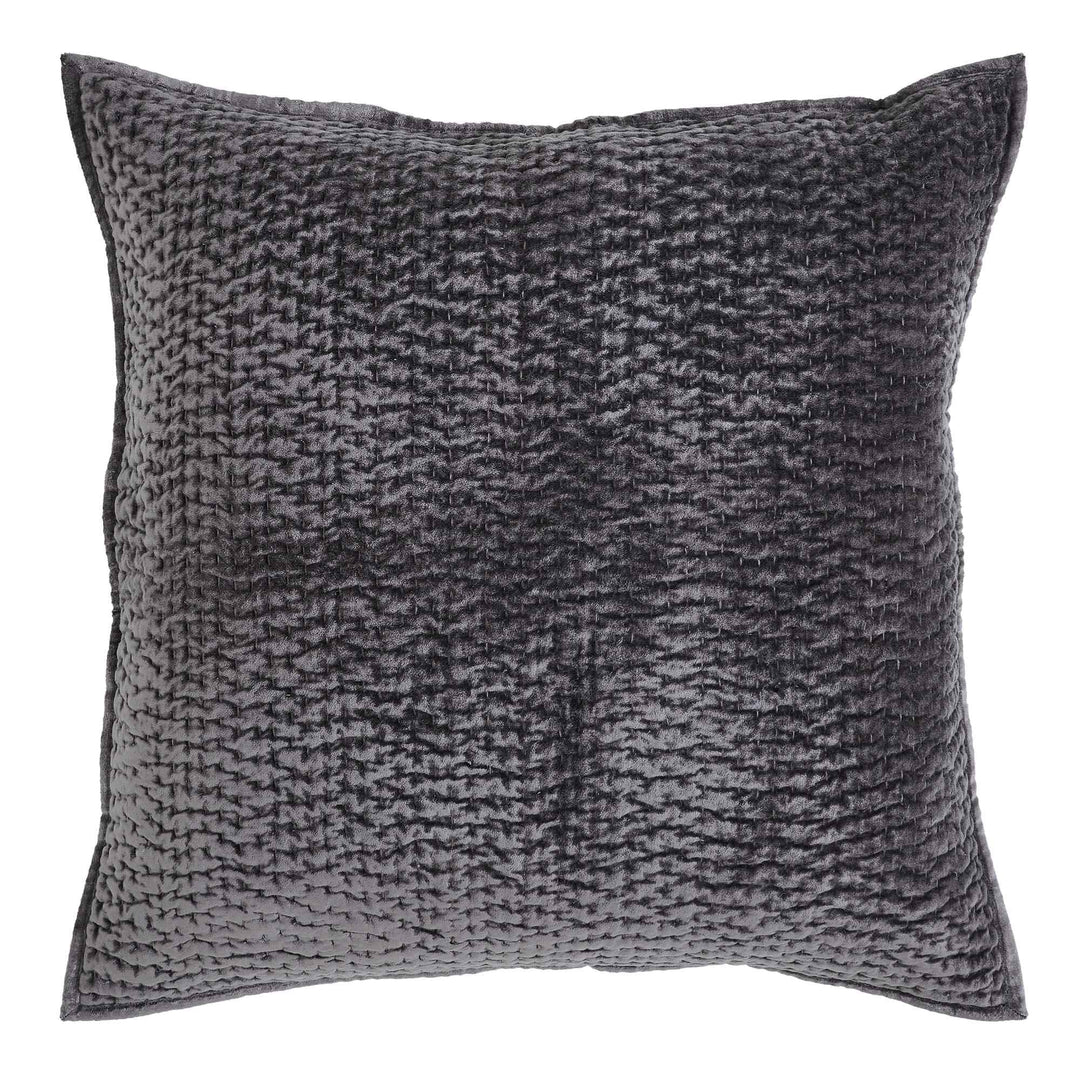 Laguna Pick Stitch Velvet Sham Sham By Orchids Lux Home