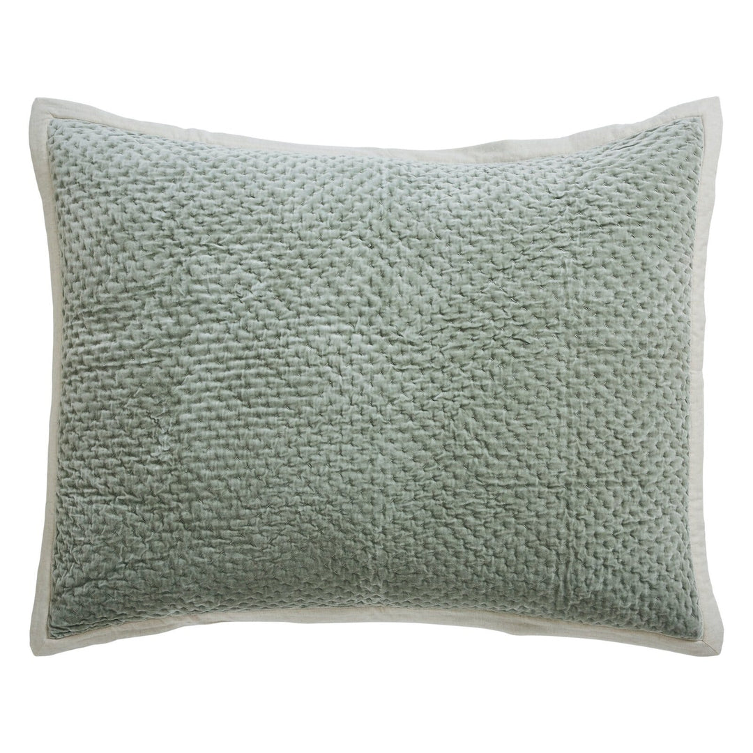 Maui Cross Stitch Velvet Sham Sham By Orchids Lux Home