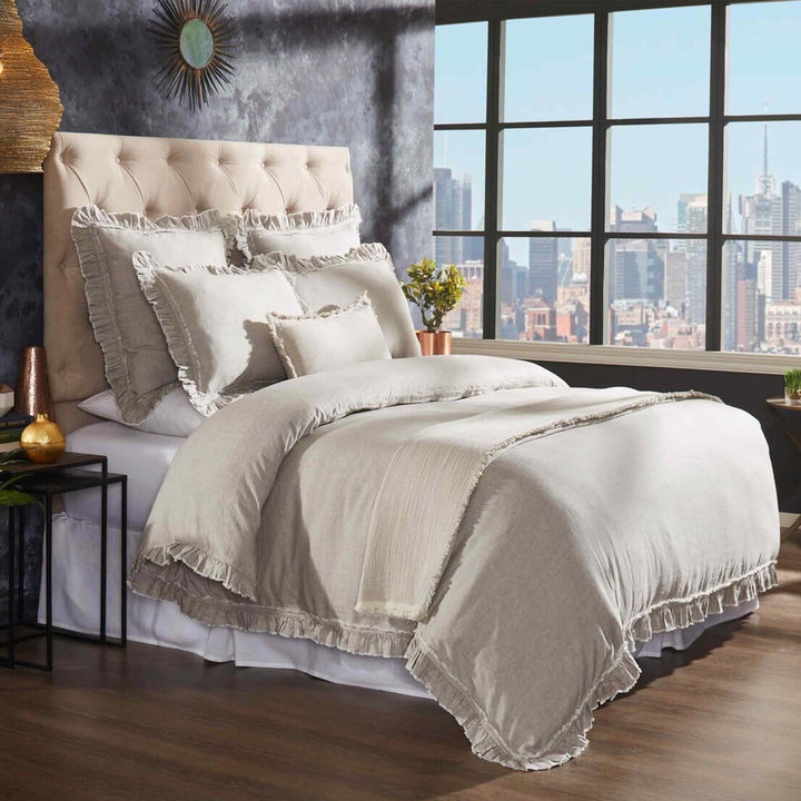 Ruffle European Linen Duvet Cover Duvet Covers By Orchids Lux Home