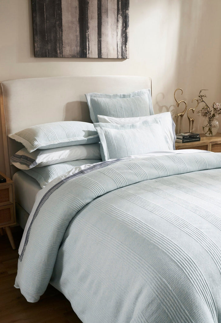 Savoy Channel Quilted Jersey Duvet Cover Duvet Covers By Orchids Lux Home