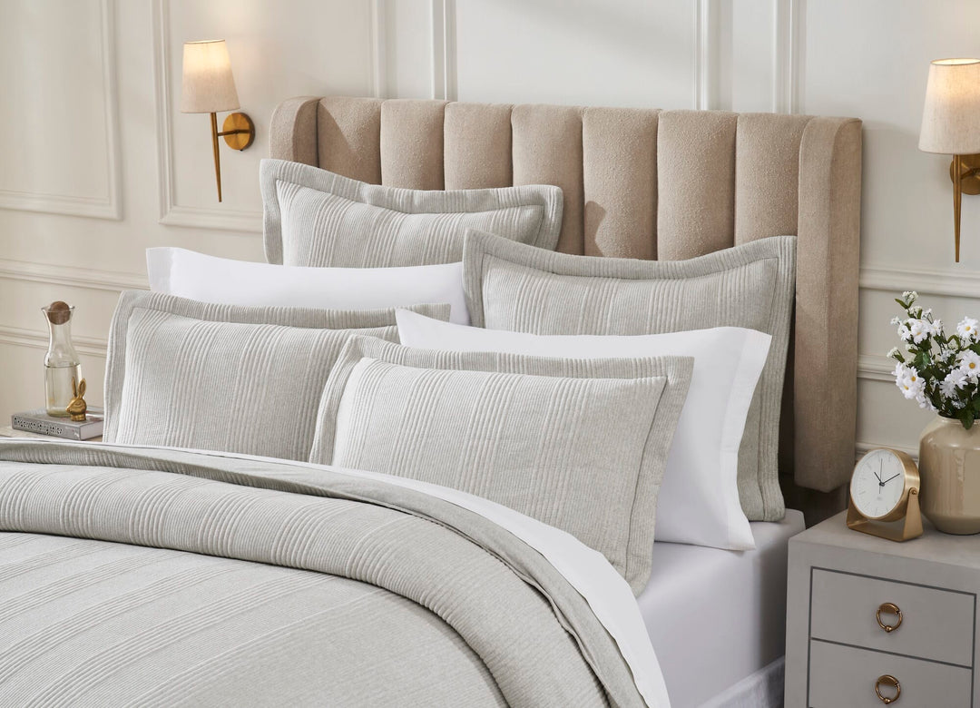 Savoy Channel Quilted Jersey Duvet Cover Duvet Covers By Orchids Lux Home