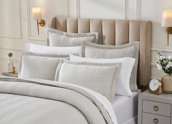 Savoy Channel Quilted Jersey Duvet Cover Duvet Covers By Orchids Lux Home