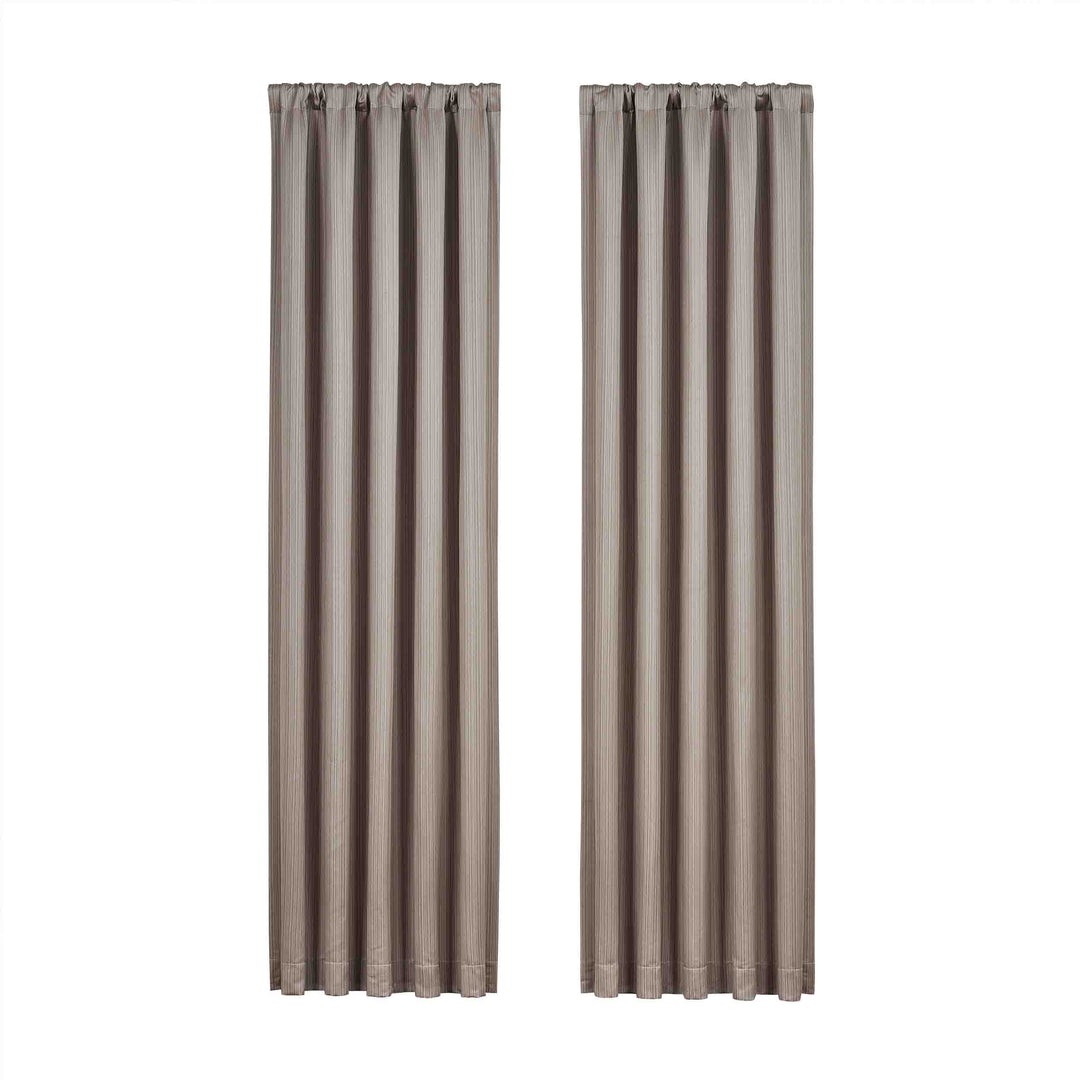 J Queen  Deco Silver Window Panel Pair (Set of 2)- Final sale Window Panels By US Office - Latest Bedding