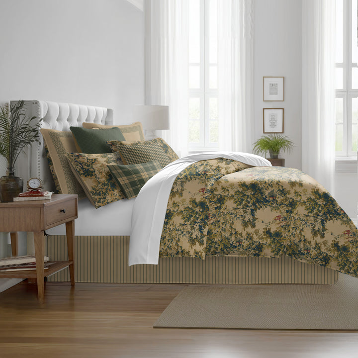 Dolce Empire Gold 8 Piece Comforter Set Comforter Sets By Colcha Linens