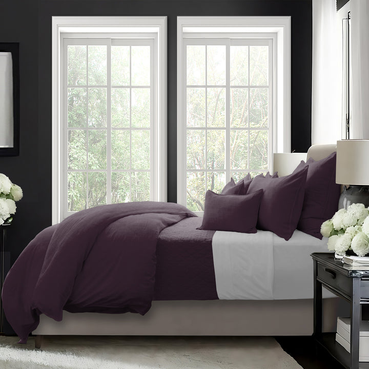 Elsie Eggplant 8 Piece Comforter Set Comforter Sets By Colcha Linens