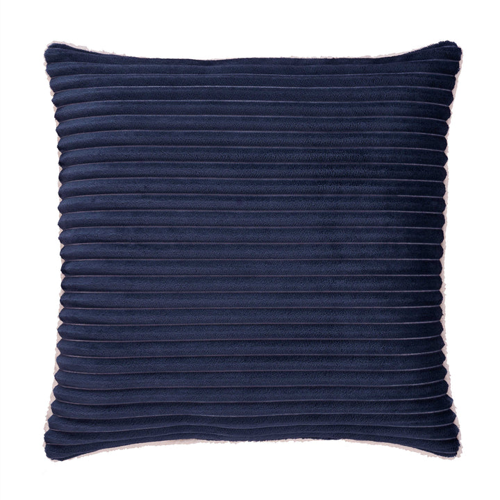 Everett Navy Square Decorative Throw Pillow 20" x 20" Throw Pillows By J. Queen New York