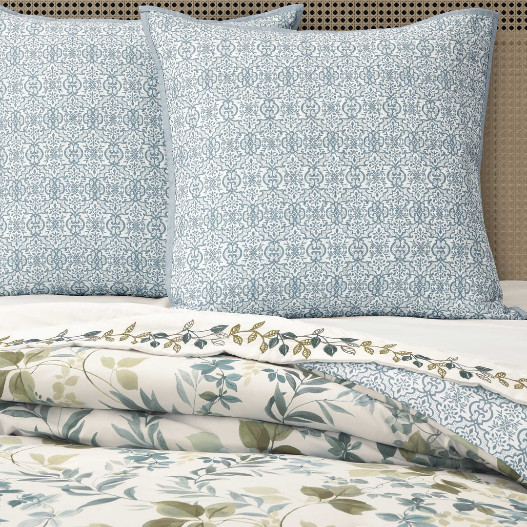 Evergreen Blue Euro Sham Euro Sham By J. Queen New York