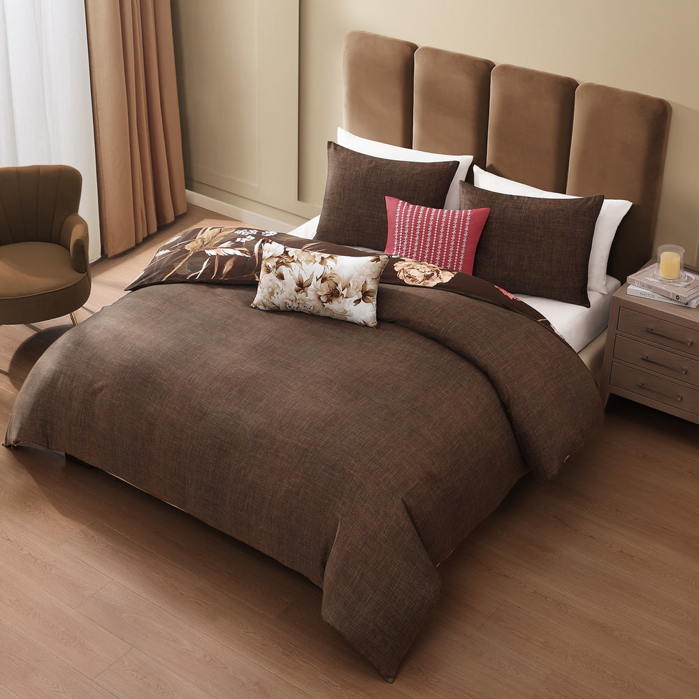 Bebejan Floral Garden on Mocha Sham Set - Final Sale Sham By US Office - Latest Bedding