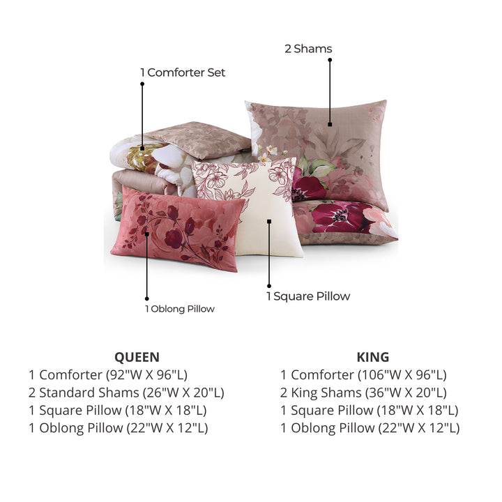 Bebejan Florence 5 Piece Reversible Comforter Set Comforter Sets By Bebejan®