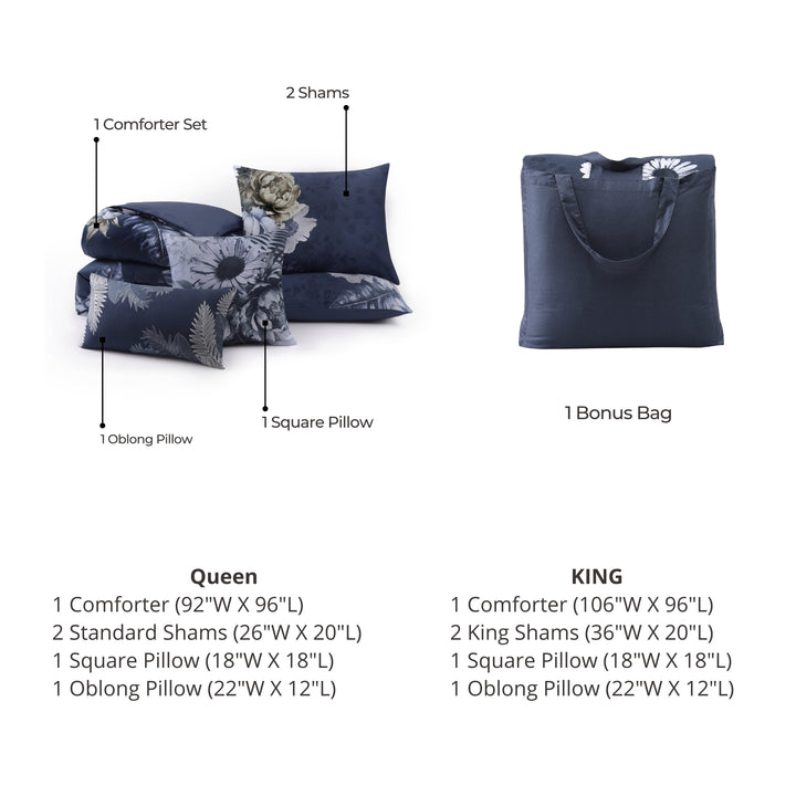 Bebejan Forget Me Not 5 Piece Reversible Comforter Set Comforter Sets By Bebejan®