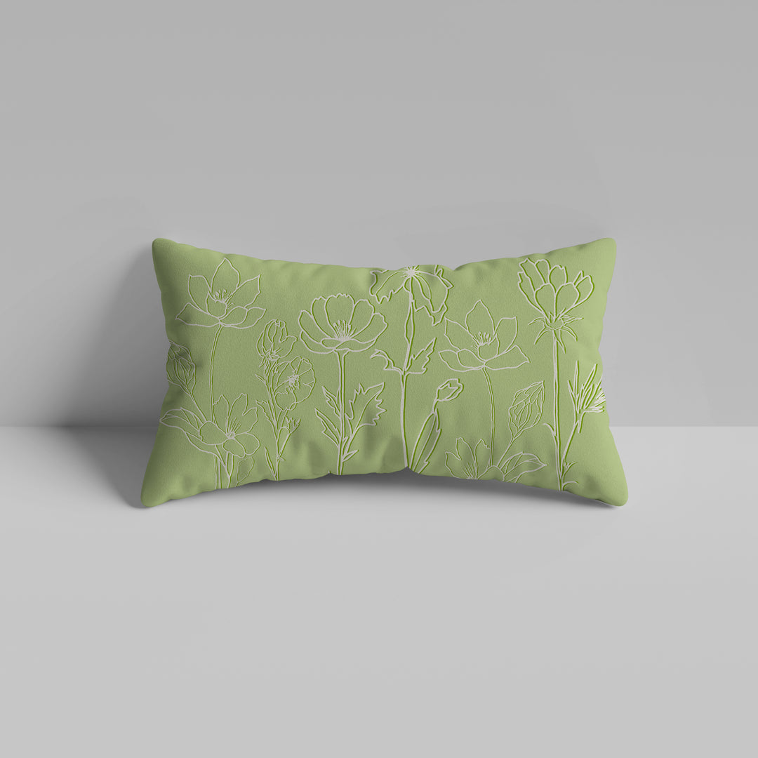 Bebejan Fresh Cut Flowers Oblong Decorative Throw Pillow - Final Sale Throw Pillows By US Office - Latest Bedding