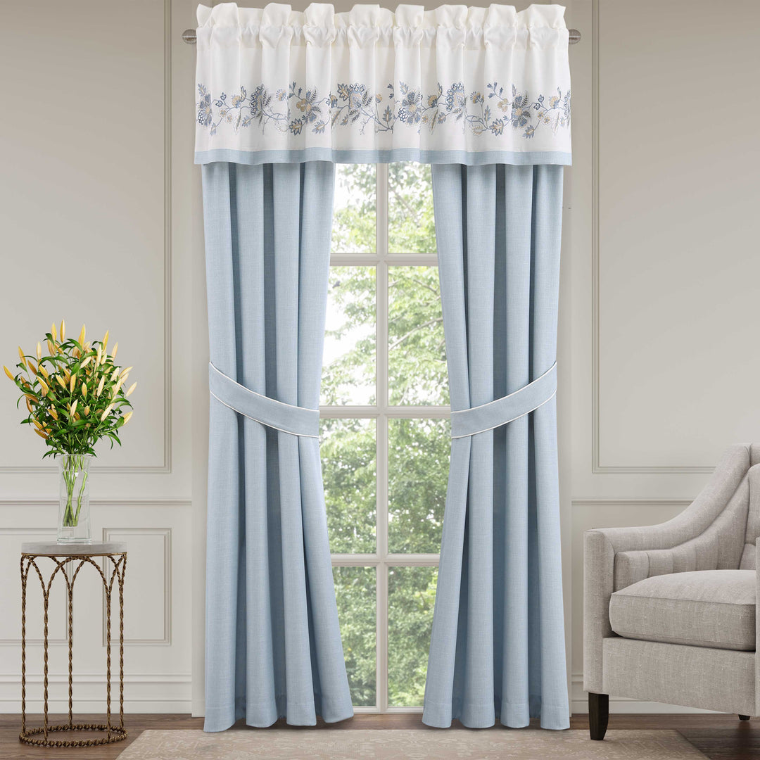 Garden Bloom Chambray Straight Window Valance Window Valances By J. Queen New York