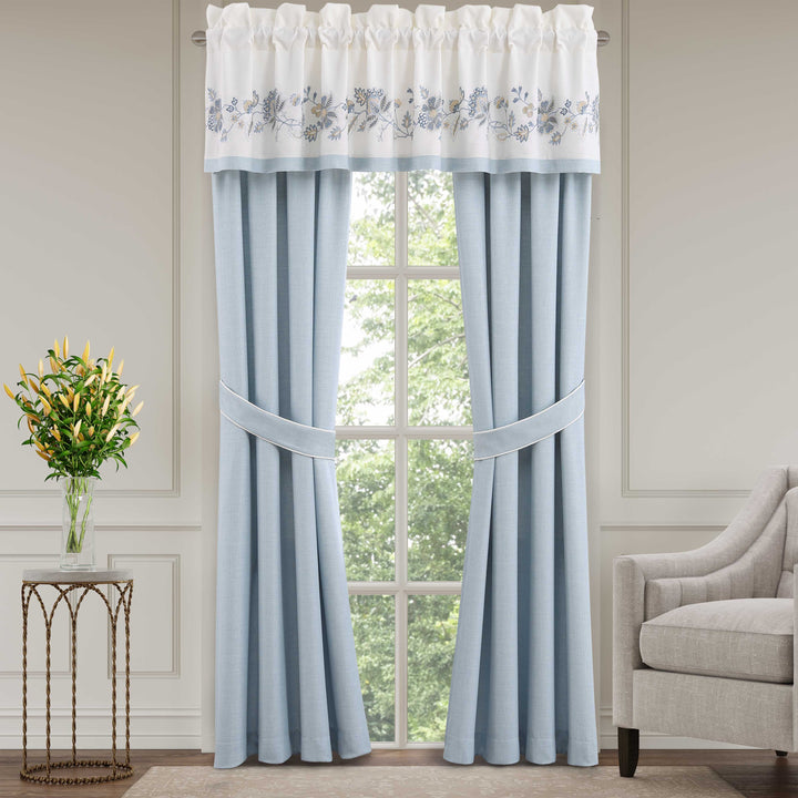 Garden Bloom Chambray Straight Window Valance Window Valances By J. Queen New York