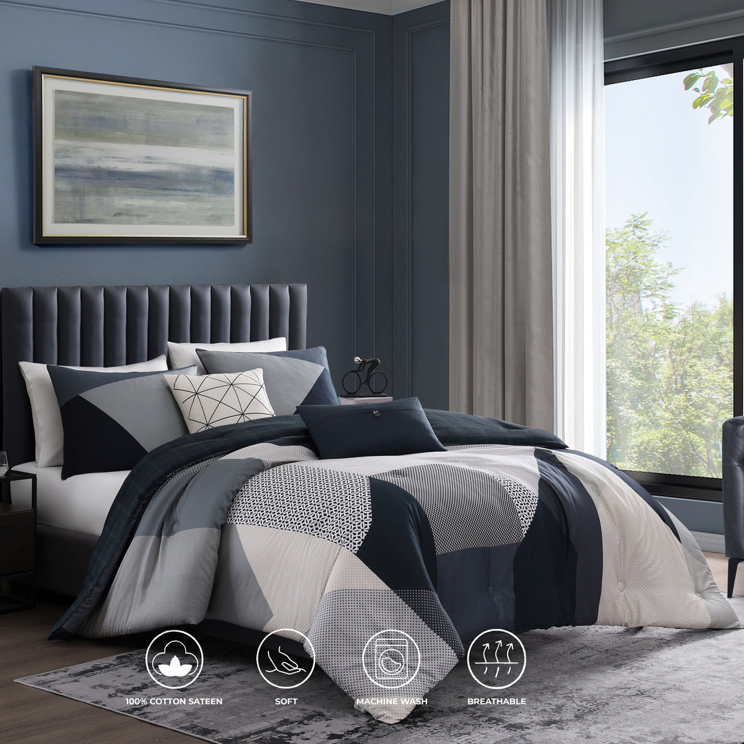 Bebejan Geo Fusion 5 Piece Reversible Comforter Set Comforter Sets By Bebejan®